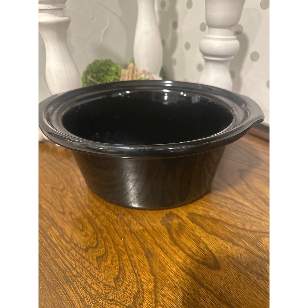 Black Oval Ceramic Hamilton beach Slow Cooker Replacement Crock Insert 12 Inch